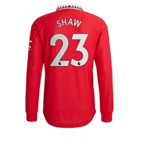 Manchester United Luke Shaw #23 Hemmatröja 2022-23 Långärmad